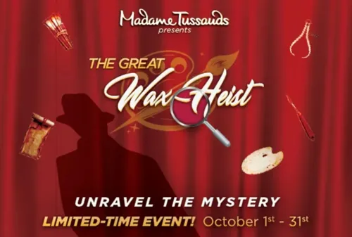 The Great Wax Heist Madame Tussauds Orlando logo