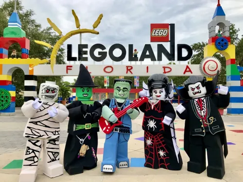 LEGO Halloween characters at LEGOLAND Florida entrance
