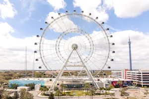 Wide angle view showcasing the entirety of The Orlando Eye.
